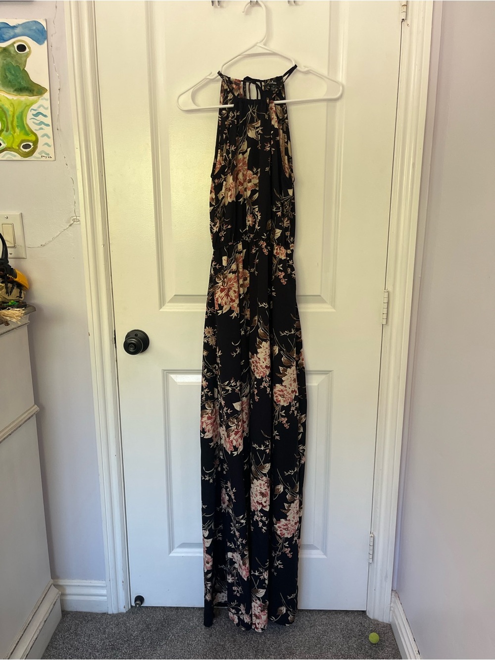 Lulus | Halter Double Slit Floral Maxi Dress